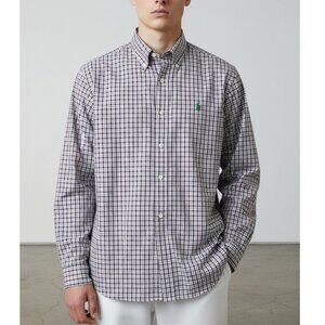 Polo Ralph Lauren Purple Plaid Button Long Sleeve 2XL Cotton Shirt Men's XXL